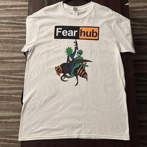Fear Hub T Shirt Men’s Pandemic Shirt Large White 🦠 🐝